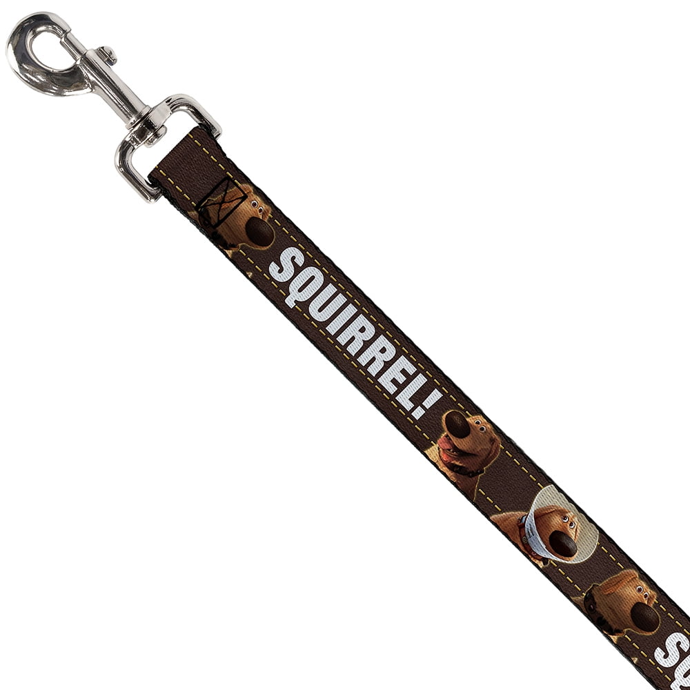 Disney Pet Leash, Dog Leash, Dug Poses Squirrel Brown Yellow White, 6 Feet Long 1.0 Inch Wide
