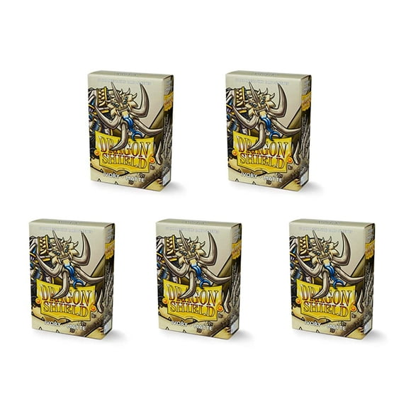 5 Packs Dragon Shield Matte Mini Japanese Ivory 60 ct Card Sleeves Value Bundle!