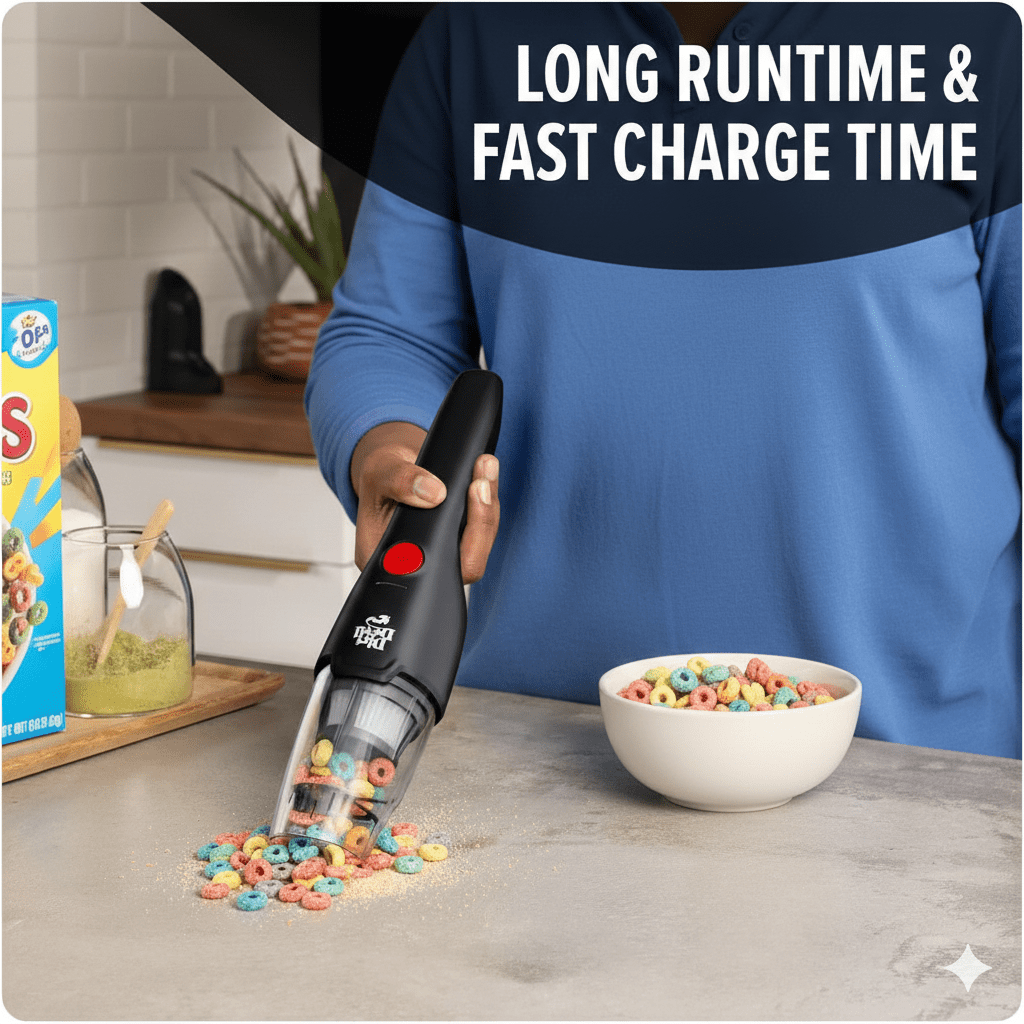 Dirt Devil Grab & Go+ 8V Cordless Hand Vacuum, Powerful and Lightweight, BD30100V, Black