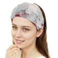 thumbnail image 4 of Unique Bargains 1 Pc Headband Floral Embroidery Lace Wide Hairband for Women Gray, Red, Pink, 4 of 5