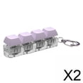 thumbnail image 1 of 2xFidget Keyboard Fashion Fidget Clicker Llavero Para Niños Niñas Niños Violeta, 1 of 10