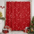thumbnail image 2 of Christmas Flowers Shower Curtains for Bathroom, Winter Floral Plant Deep Red Linen Waterproof Fabric Shower Curtain for Bathroom Bathtub Decoration, Machine Washable, 72"x84", 2 of 9