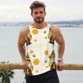 thumbnail image 6 of Goofa Beekeeper Gnome Holding A Glass Pattern Men's Workout Tank Top Slim-Fit Tank Quick Dry Fit Muscle Tank Top Beach Tank Top Bodybuilding Sleeveless T Shirt-Medium, 6 of 7