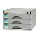thumbnail image 1 of Archivador de escritorio con cajón, archivador empresarial multicapa con cerradura Con 3 cajones, 1 of 9
