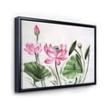 thumbnail image 3 of Designart 'Ancient Pink Lotuses In The Pond II' Traditional Framed Canvas Wall Art Print, 3 of 5