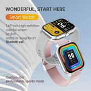SKMEI Smart Watch for Men Women, 1.69 Smartwatch (Answer/Make Call), IP67 Waterproof Activity Trackers for iOS Android,Pink