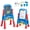 Blue & Red, variant on Costway Kids Art Easel Height Adjustable with 22 Accessories Blue and Red Blue Peach Fuzz Blue & Red
