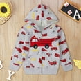thumbnail image 2 of Byoo Toddler Boys Hoodies Car Painted Casual Zip Up Full Sleeve Hooded Sweatshirts Daily Loose Comfort Pullover Top, 2 of 3