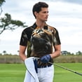 thumbnail image 3 of Saiise Polo de Golf pour Hommes Style Réaliste à Imprimé de Chat Mignon, Évacuation de l'Humidité, Séchage Rapide, Polo de Performance à Imprimé pour Hommes-Petit, 3 of 6