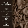 thumbnail image 5 of Casa Lino 4Pc Premium Bath Towels (54" x 27") - 100% Cotton, 400GSM, Ultra Soft & Absorbent (Coffee), 5 of 6