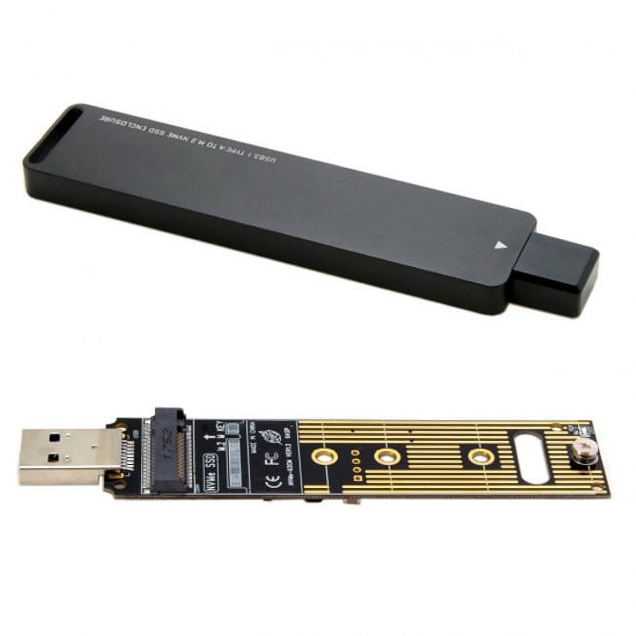 JSER USB 3.0 to NVME M-key M.2 NGFF SSD External PCBA Conveter Adapter with Flash Disk Case