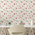 thumbnail image 2 of Ambesonne Floral Abstract Peel & Stick Wallpaper for Home, Tulip Lovers Retro, 13"x36", Beige Grey Yellow and Seafoam, 2 of 5