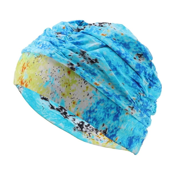 Gorros de Natación 1 Pc Elasticidad 5.91"x9.25" Azul Lago