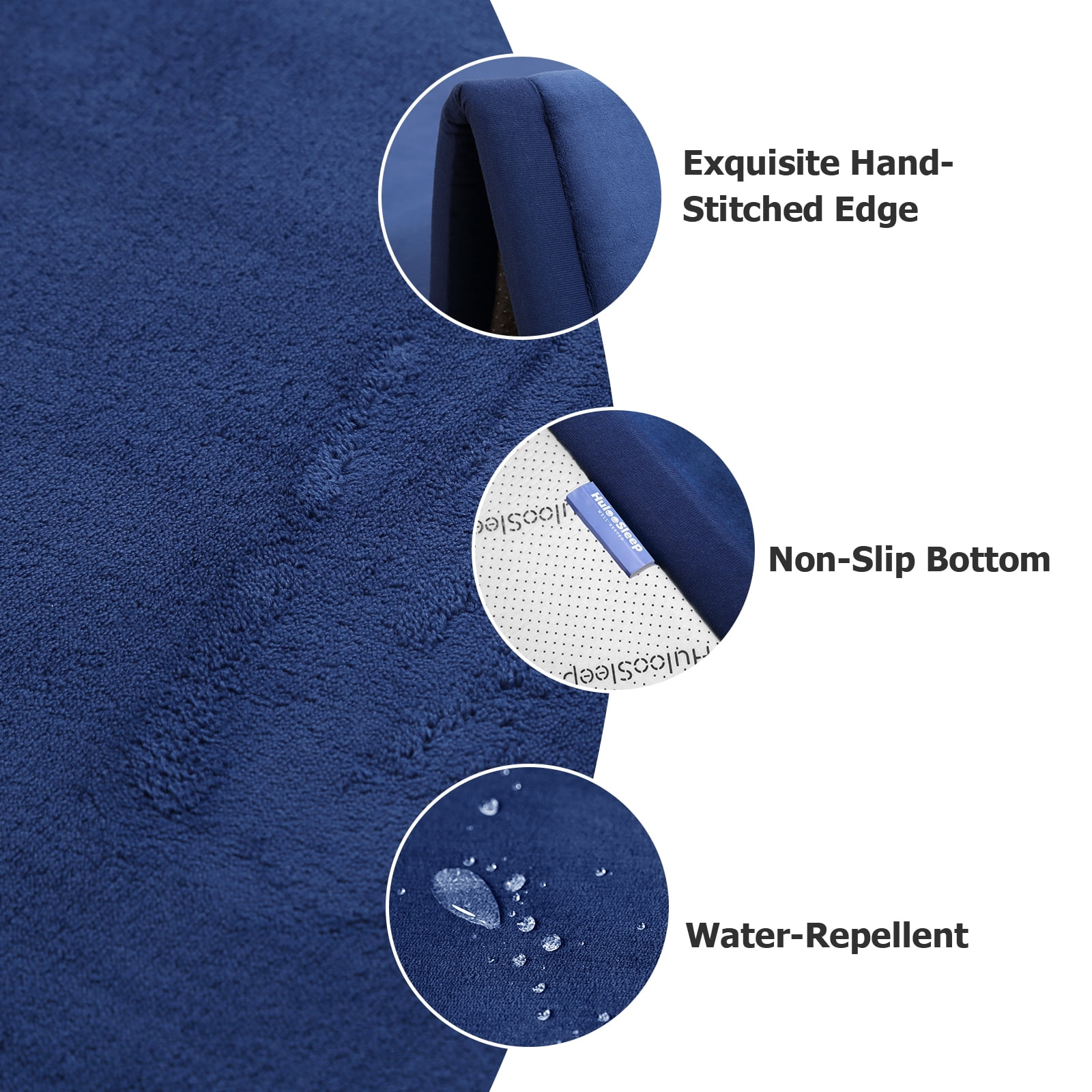 Baby Play Mat for Floor,1.2" Thick Memory foam Tummy Time Mat,Soft Coral Velvet Nursery Rug,Extra Large Non Slip Crawling Mat for Toddlers,Infants,Tatami Mat for Living Room(Dark Blue,59"X79")