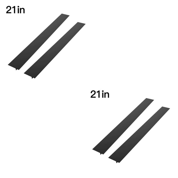 Yuarrent Estufa de silicona para cocina, cubierta para huecos, alfombrilla resistente al polvo, sello de agua, placa de cocina, tira sellada Negro 2 uds 21 pulgadas 2piezas