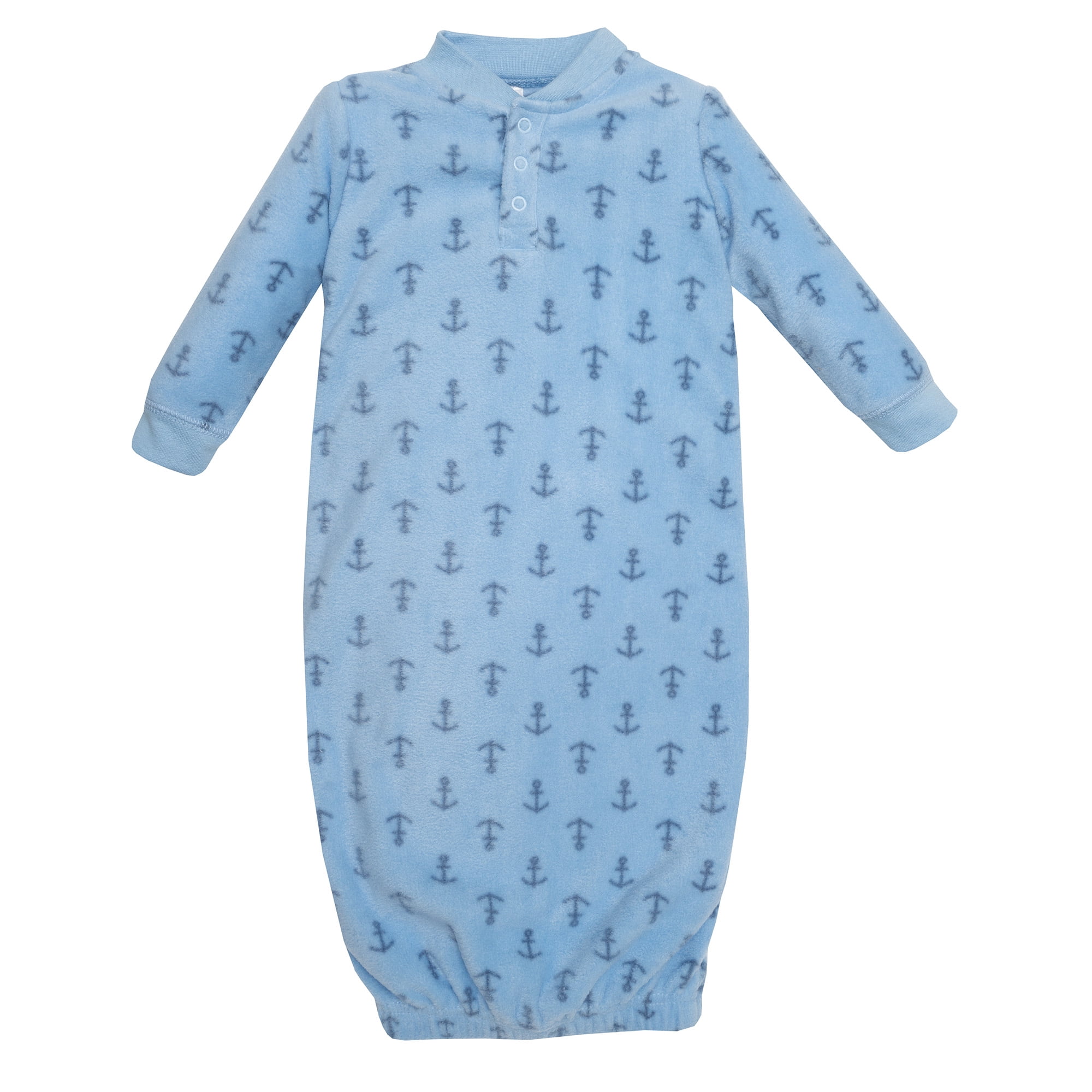Hudson Baby Infant Boys Fleece Gowns, Cute Whales, Preemie-Newborn