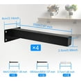 thumbnail image 2 of Heavy Duty Floating Shelf Brackets, Industrial Metal Supports for Rust Resistance, Matte Black Finish Adds Style, 4PCS Pack for Customized Shelving Systems, 2 of 5
