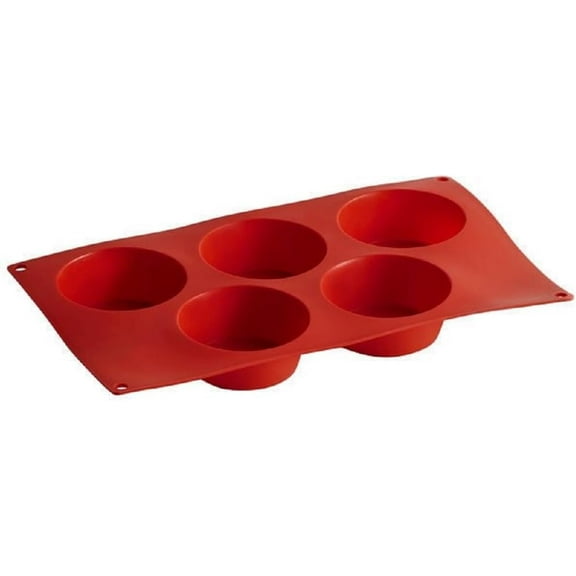 TrueCraftware- Muffin Silicone Baking Pan Egg Mold 5 Cavities 4.57 oz each cup- Nonstick Food Grade Cupcake Pan Baking Pan for Muffins Cupcakes Egg Bites Mold Chocolate Molds