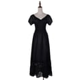 thumbnail image 2 of Anna-Kaci Peasant Maiden Boho Inspired Cap Sleeve Lace Trim Maxi Dress, Black..., 2 of 4