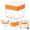 Orange, variant on Ice Cube Maker Box with Lid, Blue Press Release Ice Tray Container, Compact Freezer Ice Cube Storage Bin for Whiskey, Coffee, Juice, Cocktails and Cold Drinks