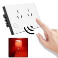 thumbnail image 3 of Intelligent WIFI Wall Socket Tempered Glass Wall Outlet Power Outlet 100-240V (AU Plug White), 3 of 8