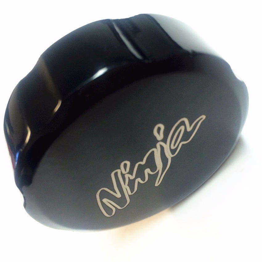 HTTMOTOR Black Brake Fluid Reservoir Cap Cover "Ninja" Engraved For