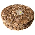 thumbnail image 1 of Cork & Leaf Oceana Assiettes Naturelles / Assiettes de Souper avec Chargeur pour Déco de Table Rustique / Assiettes avec Chargeur Boho / Déco de Table à Manger Élégante Rustique / Napperons Ronds (6), 1 of 4