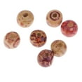thumbnail image 3 of Abbraccia 4x100 Pieces Mixed Printed Wood Round Beads Loose DIY Jewelry Making Charms 4 Pcs, 3 of 9