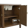 thumbnail image 3 of James Martin Vanities 72" Double Vanity, Mid Century Walnut w/ 3 CM Carrara White Marble Top, 3 of 12