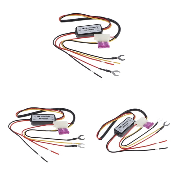 S SERENABLE Homil 3Pcs Kereta Led Siang Berjalan Dimmer Pada/Off 5A Auto Pengawal