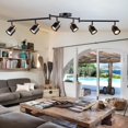 thumbnail image 2 of CRAFTRONOS 6 Light Foldable Track Lighting Kit, Matt Black Brass Finish Adjustable with Moden Flush Mount Ceiling Spotlight for Kitchen,Dining,Living, 2 of 7