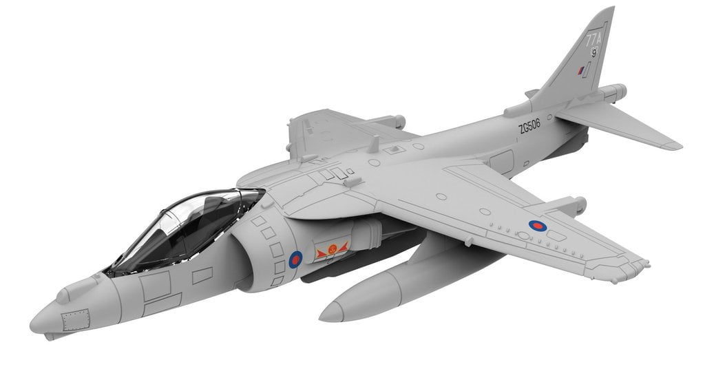 Flight Harrier GR9 1/72 Scale Diecast Model with Stand