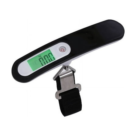 Portable Digital Luggage Scale Hanging Suitcase Scale with Tare Function 110 lb/ 50KG Capacity Black