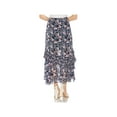 thumbnail image 2 of Vince Camuto Floral Print Ruffled Skirt Classic Navy 12, 2 of 2