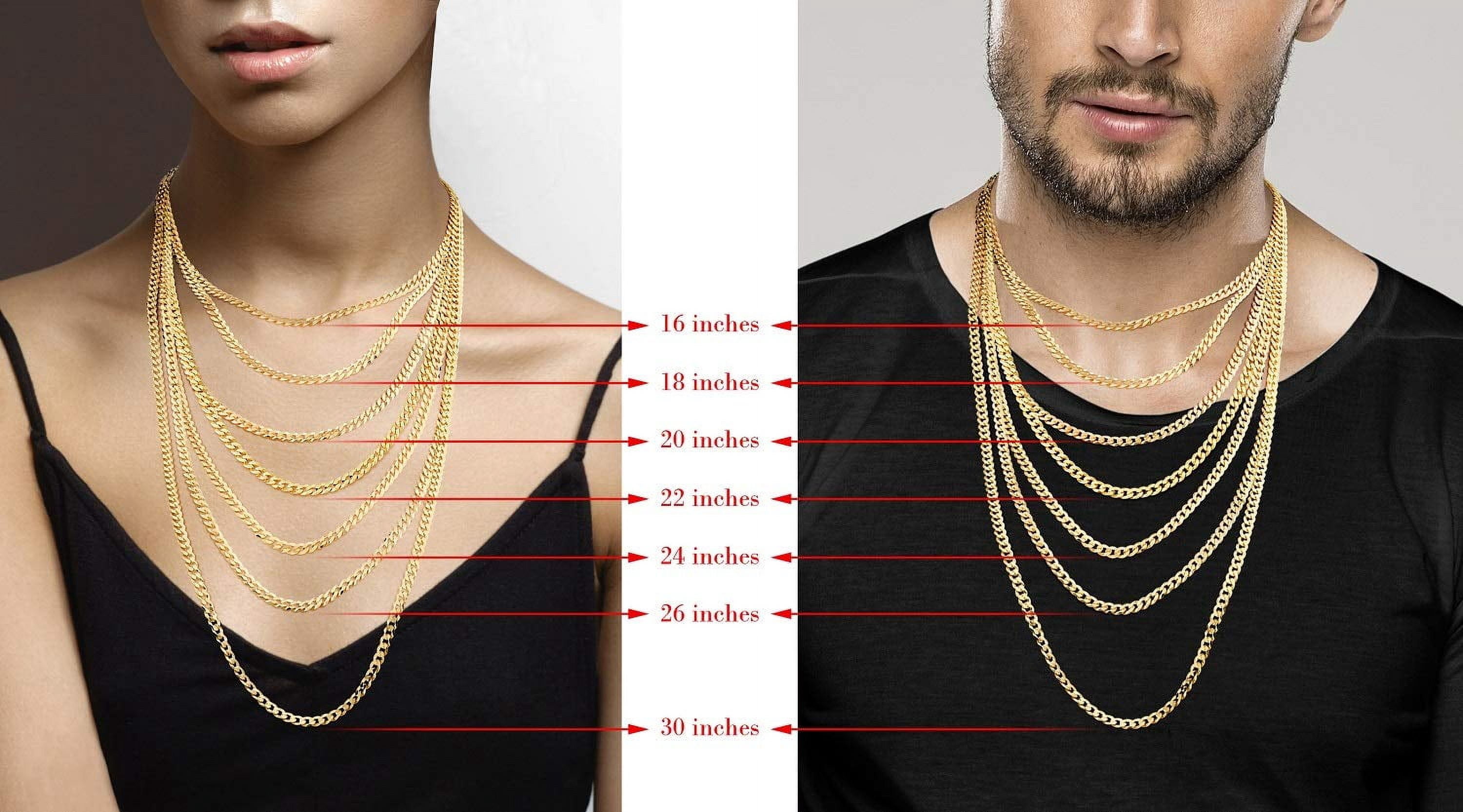 Miabella Solid 18K Gold Over 925 Sterling Silver Italian 5mm Diamond-Cut Cuban Link Curb Chain Necklace for Women Men, Made in Italy (20 Inches)