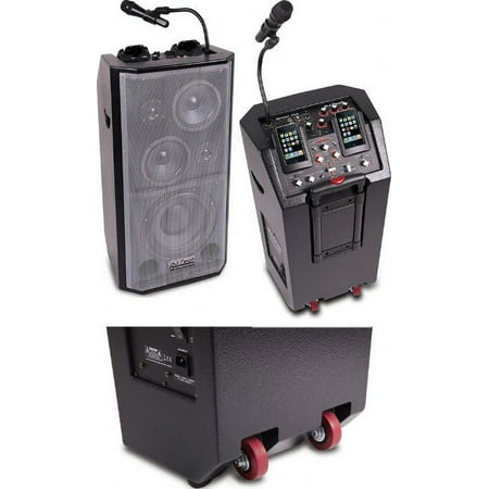 Dj Tech IBOOST103 All-in-one Mobile Dj-pa Active Stereo Pa System W/ Dual Ipod/iphone Docks W/280 Watts Max
