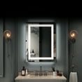 thumbnail image 3 of Ktaxon 36x28in LED Mirror Illuminated Wall Mirror Anti-fog Bathroom Mirror with Touch Button, Silver, 3 of 12