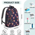 thumbnail image 5 of Football and Flame Navy Pattern Backpack for School, Cute School Bag with Adjustable Shoulder Straps and Padded Back, 16.9"x12.6"x5.9", 5 of 5