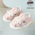 thumbnail image 2 of ZACPNCV Squeaky Shoes for Infant Boys Girls Not-Slip First Walking Shoes Baby Rubber Soft Sole Open-Toe Cartoon Sandals Pink 12-15 Months, 2 of 4