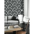 thumbnail image 6 of Seabrook Designs Charcoal One O'Clock Prepasted Wallpaper - 20.5 in. W x 33 ft. Roll, 6 of 7