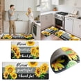 thumbnail image 2 of Cartoon Flower Print Kitchen Rug Cartoon Fish Mat for Living Room Durable Polyester Washable Cushioned Floor Covering Non- Decorative Home Decorative Accessory 2PCS, 2 of 6