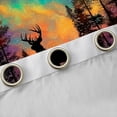 thumbnail image 4 of Erosebridal Jungle Wildlife Deer Black Out Curtains,Rustic Farmhouse Hunting Curtains Pack of 2 (42x63 Each) For Men Women, 4 of 7