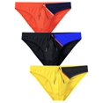 thumbnail image 4 of TANBOM Men's Polyamide Sexy Drawstring Triangle Swim Trunks Lightweight Comfortable Orange Black Yellow L, 4 of 5