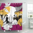 thumbnail image 1 of ABPHQTO Bestia con Flores Cráneo de Animal y Trazo de Pincel de Vaca y Gerbera Beefs Braincase Juego de Cortinas de Ducha Impermeables para Baño 165x180 cm ABPHQTO PKNMT66x72Shower-9768, 1 of 2