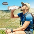 thumbnail image 6 of Yayeee 33oz Insulated Water Bottle Double Wall Stainless Steel with Flip Straw Lid, Beige Christmas Forest, 6 of 7