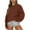 Brown, variant on Aloohaidyvio Hoodies,Fashion Womens Sweatshirt Long Sleeve Round Neck Ladies Tops Blouse
