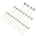 thumbnail image 6 of WHAMVOX Silver Disco Ball Cupcake Toppers for Decoration with Foam and Bamboo Material 24 Pieces, 6 of 8