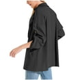 thumbnail image 5 of ameIAEA Women's Trench Coat Long Sleeve Open Front Cardigan Fall Casual Overcoat with Pockets, 5 of 7