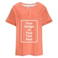 thumbnail image 6 of Plus Size Tops for Women Summer Short Sleeve Oversized T Shirt Casual V Neck Loose Tee Shirts Orange Xxl, 6 of 6