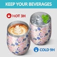 thumbnail image 4 of Modern 12oz Stainless Steel Insulated Wine Tumbler with Lid and Straw – Double Wall Vacuum Mug for Hot & Cold Drinks, 304 Steel Interior, Sweat-Free Design, 4 of 5